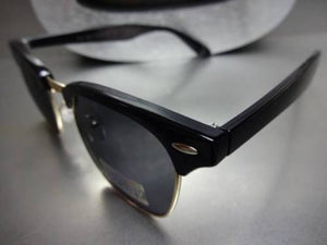 Classic Clubmaster POLARIZED Lens Sunglasses- Black