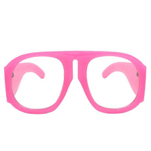 Women's Oversized Exaggerated Classic Vintage RETRO Style Clear Lens EYE GLASSES X-Large Pink RX-Capable Optical Fashion Frame 1770