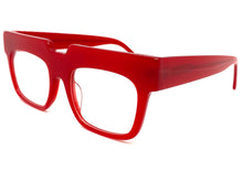 Oversized Exaggerated Retro Style Clear Lens EYEGLASSES Thick Red Optical Frame - RX Capable 3716