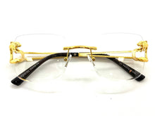 Men's Classy Elegant Luxury Modern Retro Style Clear Lens EYEGLASSES Rimless Gold Frame 27615