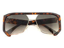 Classic Vintage Retro Style SUNGLASSES Large Tortoise & Rose Gold Frame 80322