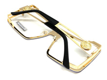 Oversized Luxury Retro Hip Hop Style Clear Lens EYEGLASSES Large Gold Frame 8173