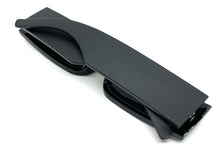 Futuristic Modern Retro Style SUNGLASSES Thin Rectangular Black Frame 80217