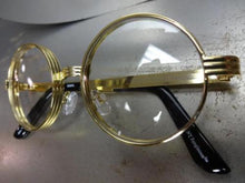 Thick Gold Metal Clear Lens Glasses