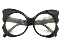 Ladies Oversized RETRO Style Clear Lens EYE GLASSES Huge Black Fashion Frame RX-Capable 81068