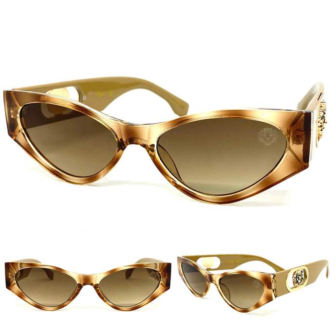 Exaggerated Vintage Retro Cat Eye Style SUNGLASSES Funky Leopard Frame 4076