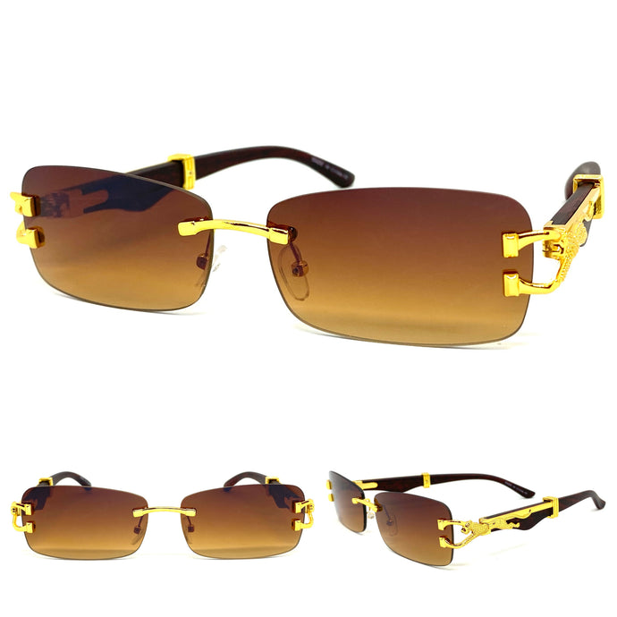 Men's Classy Elegant Luxury Retro Hip Hop Style SUNGLASSES Gold Frame E0925