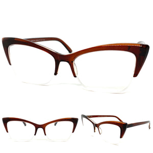 Classy Elegant RETRO Cat Eye Style READING GLASSES READERS Lens Strength +2.00