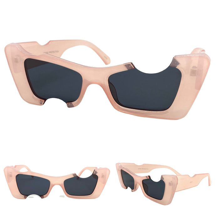 Classic Vintage Retro Cat Eye Style SUNGLASSES Pink Frame 80358