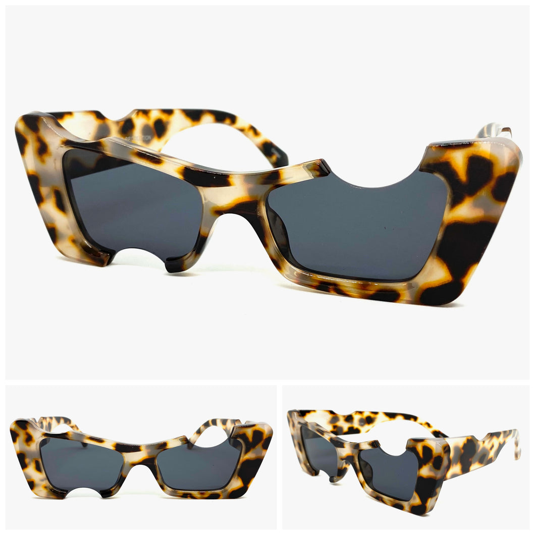 Classic Vintage Retro Cat Eye Style SUNGLASSES Leopard Frame 80358