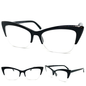 Classy Elegant RETRO Cat Eye Style READING GLASSES READERS Lens Strength +1.75