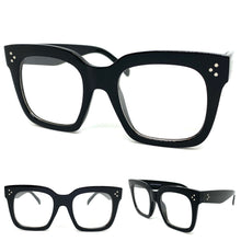 Oversized Exaggerated Vintage Retro Style Clear Lens EYEGLASSES Thick Black Frame 6994