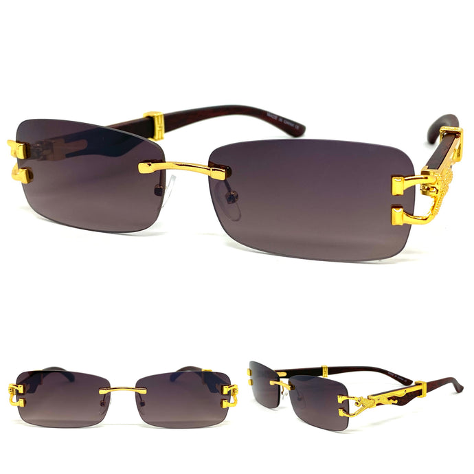 Men's Classy Elegant Luxury Retro Hip Hop Style SUNGLASSES Gold Frame E0925