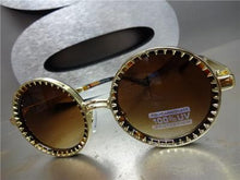 Unique Round Sunglasses- Tortoise & Gold