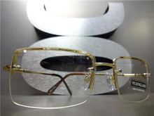 Small Gold Frame Clear Lens Glasses