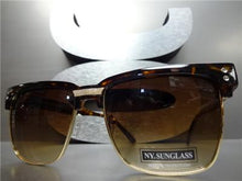 Retro Clubmaster Style Sunglasses- Tortoise