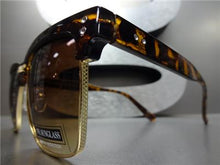 Retro Clubmaster Style Sunglasses- Tortoise