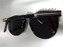 Oversized Round Crystal Bling STATEMENT Sunglasses