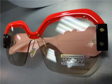 Unique Retro Square Sunglasses- Red & Pink