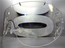 Oversized Shield Style Visor Clear Lens Glasses- Transparent