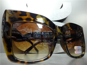Thick Cat Eye Frame Sunglasses- Tortoise