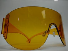 Oversized Shield Style Visor Sunglasses- Orange