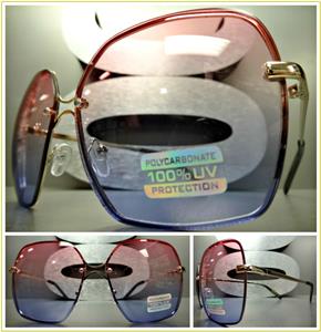 Vintage Ombre Lens Sunglasses- Pink & Purple