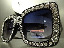 Square Bling Sunglasses- Black
