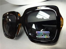 Oversized Square Flip-Up Sunglasses- Black & Tortoise