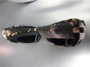 Matte Printed Sporty POLARIZED Sunglasses- Camouflage