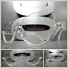 Semi-Rimless Cat Eye Clear Lens Glasses- Transparent Frame