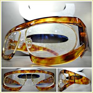 Unique Vintage Style Clear Lens Glasses- Tortoise Frame