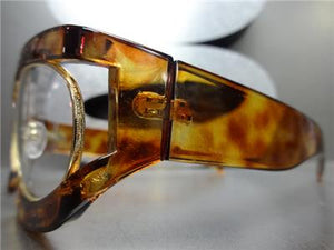 Unique Vintage Style Clear Lens Glasses- Tortoise Frame