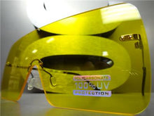 Rimless Shield Style Sunglasses- Yellow