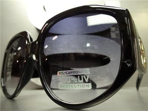 Trendy Oversized Sunglasses- Black
