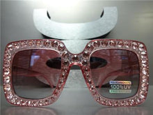 Square Bling Sunglasses- Pink