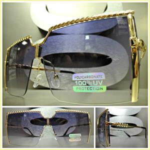 Flat Lens Shield Style Sunglasses- Smoke Lens