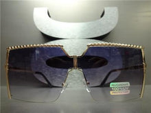 Flat Lens Shield Style Sunglasses- Smoke Lens