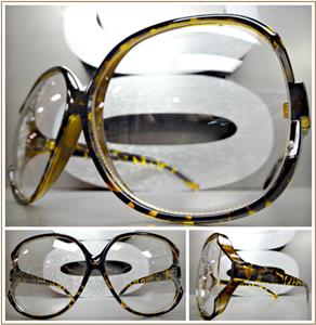 Vintage Style Clear Lens Glasses- Tortoise