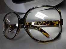 Vintage Style Clear Lens Glasses- Tortoise