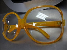 Vintage Style Clear Lens Glasses- Orange