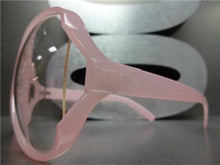 Vintage Style Clear Lens Glasses- Pink