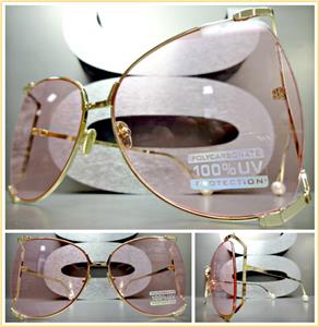 Vintage Butterfly Sunglasses- Pink Lens