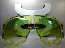 Thick Frame Retro Sunglasses- Green