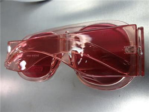 Thick Frame Retro Sunglasses- Pink