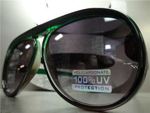 Retro Aviator Sunglasses- Green