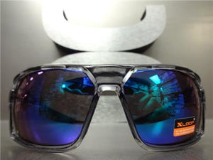 X-LOOP Wrap Around Sporty Style Sunglasses- Gray Frame