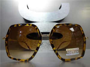 Bold Hexagon Sunglasses- Tortoise & Gold