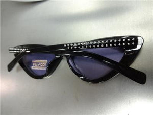 Retro Sparkly Cat Eye Sunglasses- Purple Lens