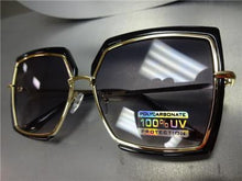 Retro Square Light Tint Sunglasses- Black
